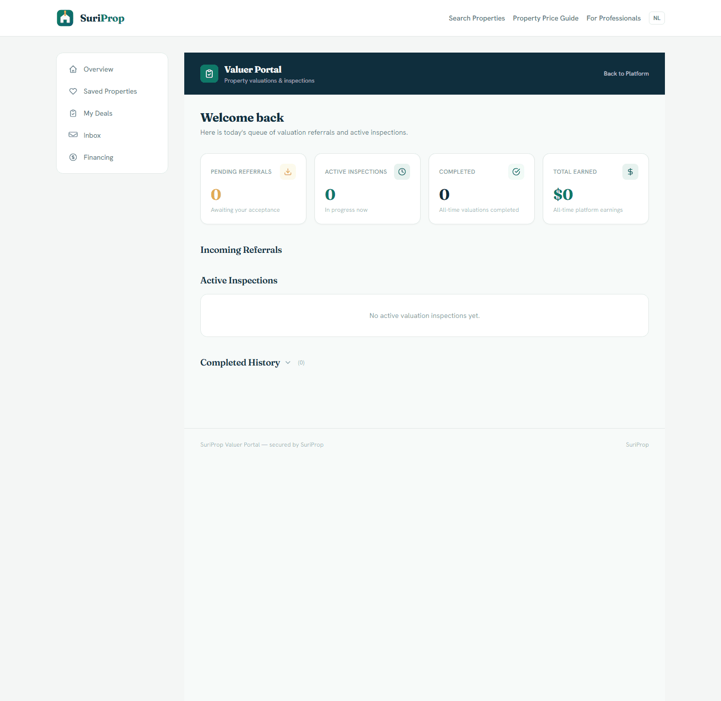 Taxateur dashboard